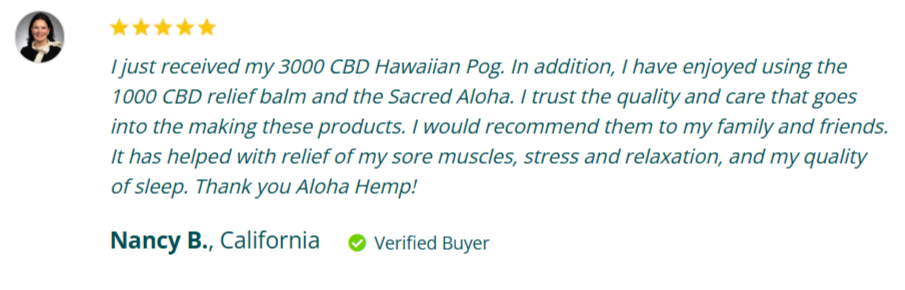 Aloha Hemp CBD Customer Reviews